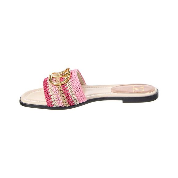 Valentino Vlogo Signature Woven Sandal, Pink - Picture 2 of 5